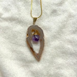 Purple crystal necklace